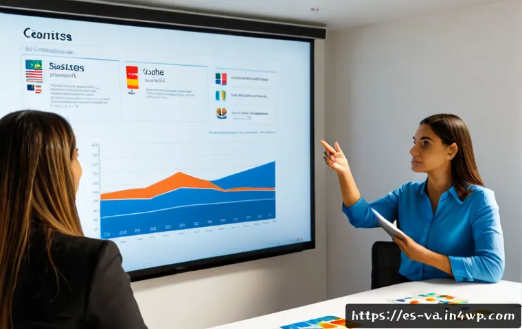 경쟁 분석 프레임워크의 효과적인 활용 사례 - Photorealistic strategy meeting in a modern Madrid office, diverse Spanish business professionals co...